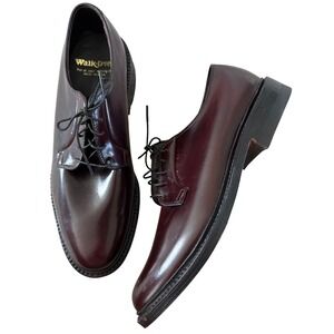 Vintage Walk-Over Derby Shoes Mens 9.5D Burgundy Leather USA Made 956 Oxford NIB